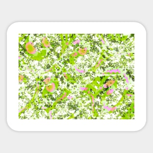 Green abstract art pouring dots effects Sticker